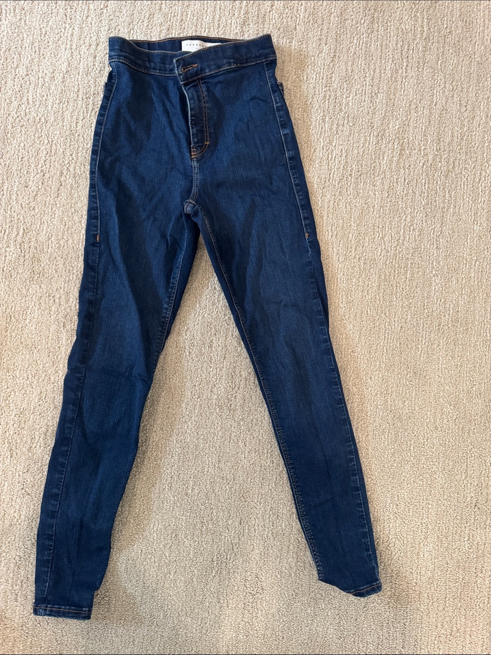 Topshop ‘Joni’ Dark Blue High-Waist Jeggings